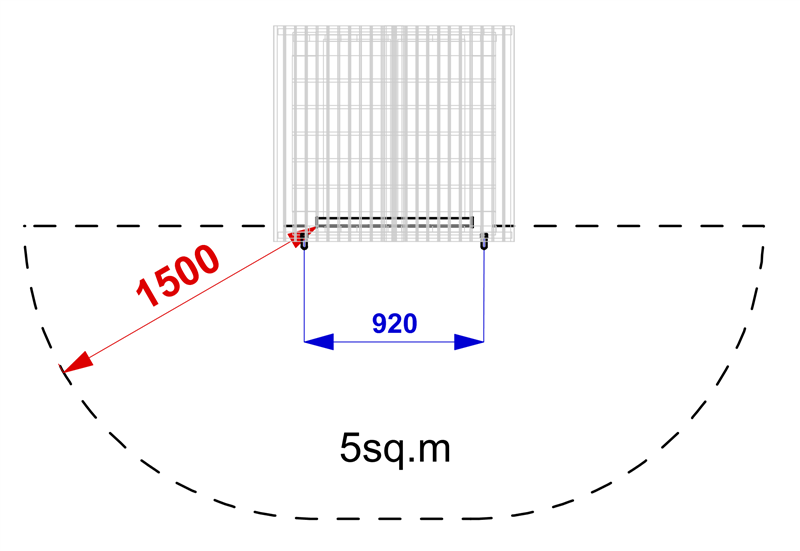 Technical render of a Ladder Climb (1200mm)